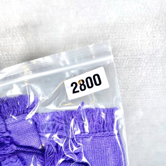 Vintage Diane Sayder Cashmere Sweater Womens L Purple Cardigan Fringe - Picture 11 of 11